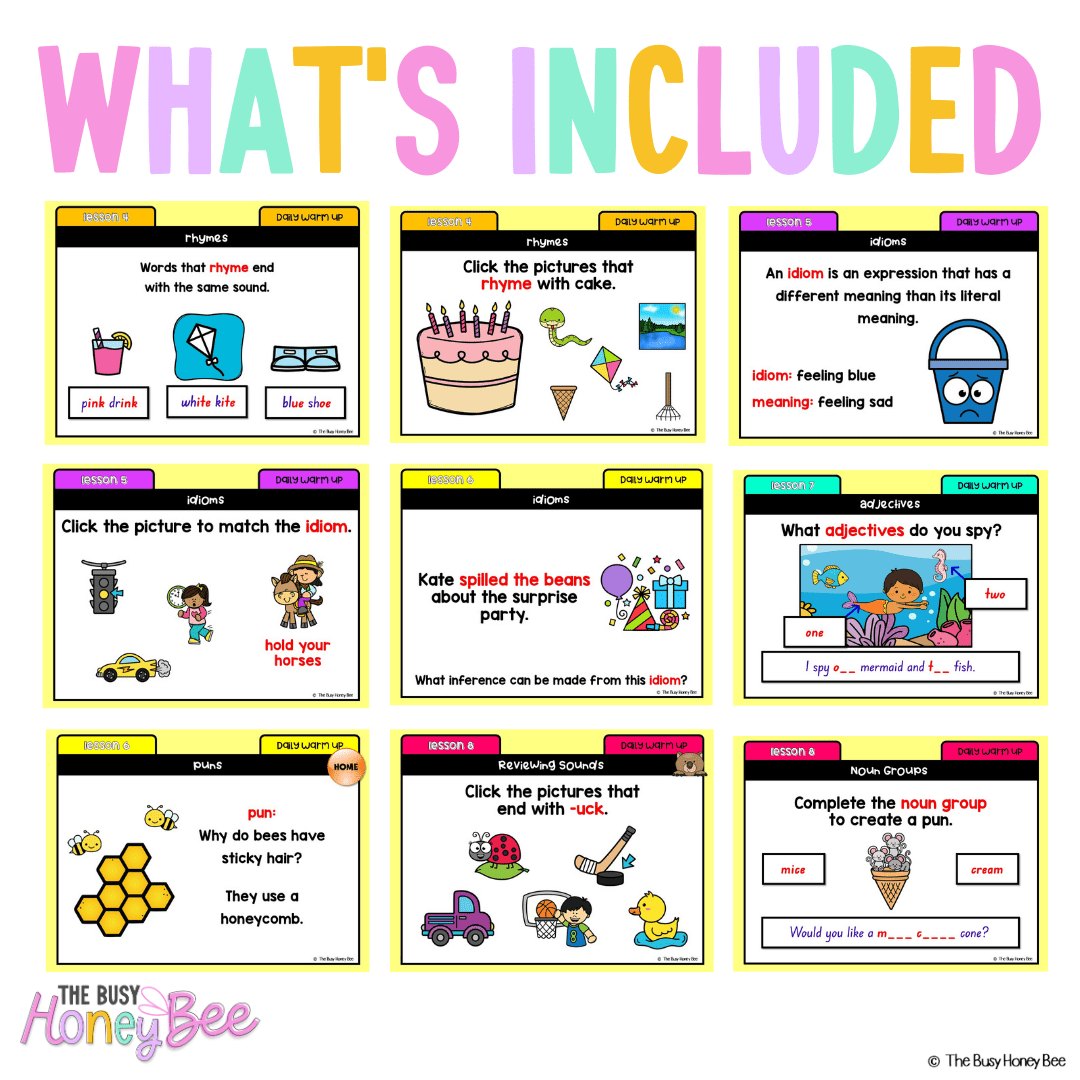 Multi Age K-2 Year A Australian | NSW English Daily Review | Warm-Up Unit 4 - Warm Ups | Revision