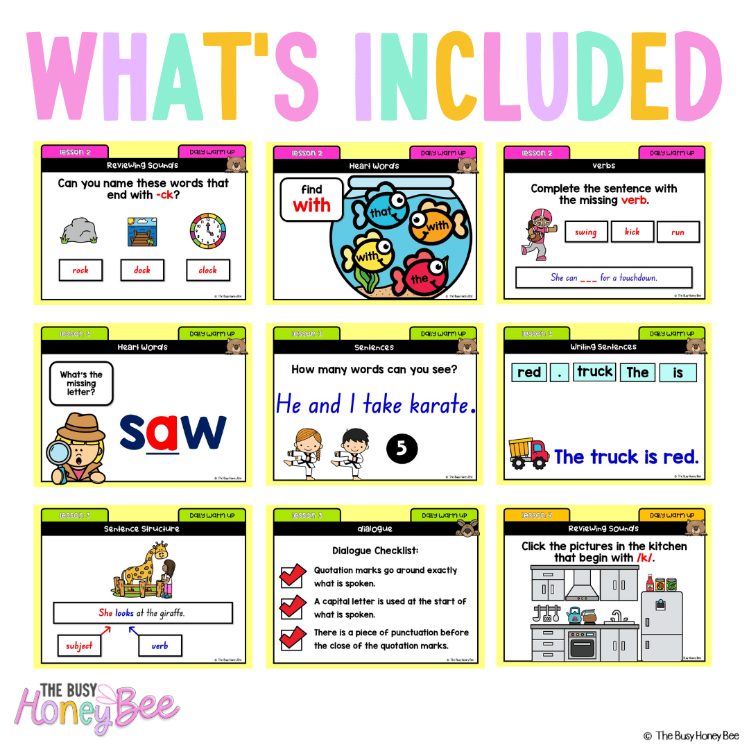 Multi Age K-2 Year A Australian | NSW English Daily Review | Warm-Up Unit 4 - Warm Ups | Revision