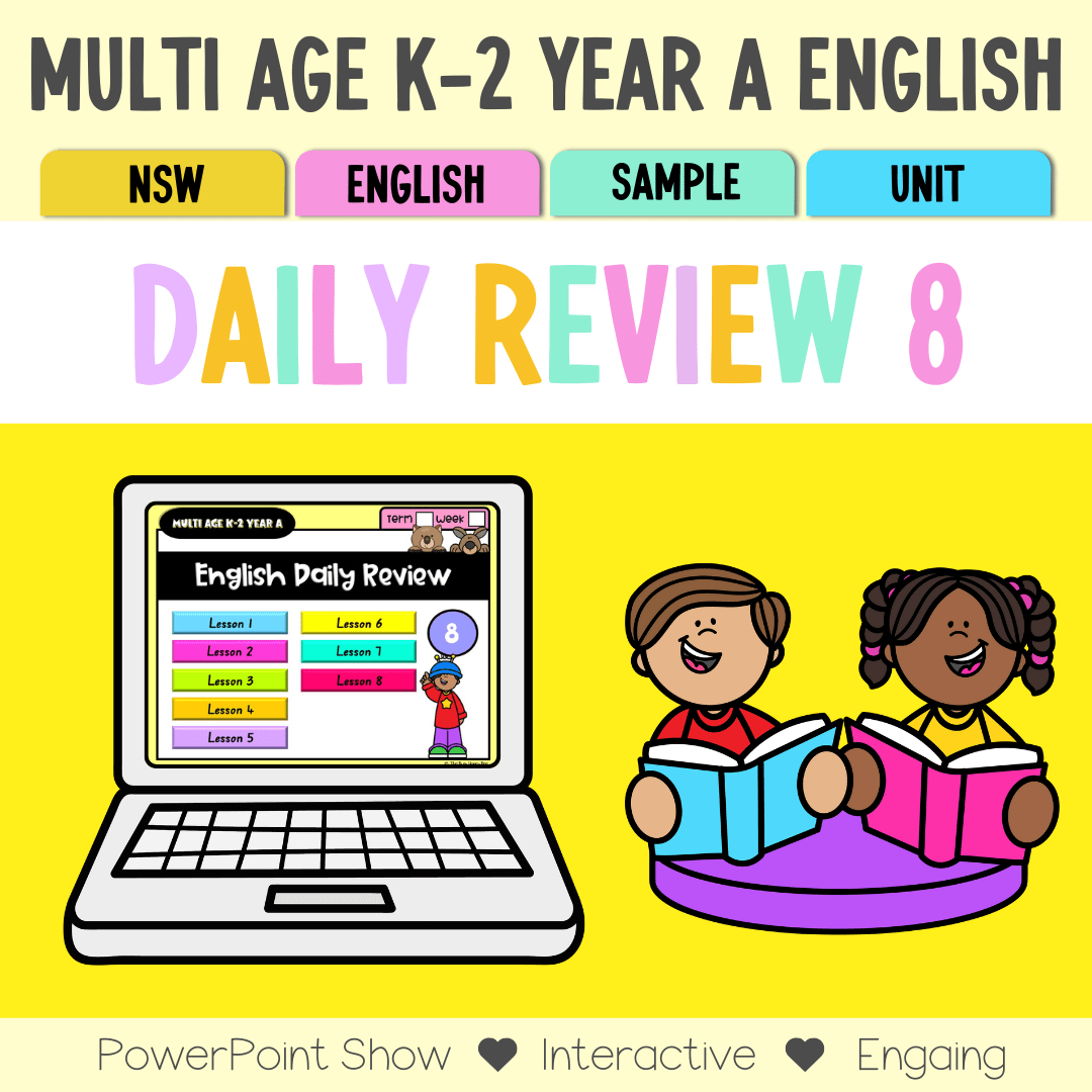 Multi Age K-2 Year A Australian | NSW English Daily Review | Warm-Up Unit 8 - Warm Up | Revision
