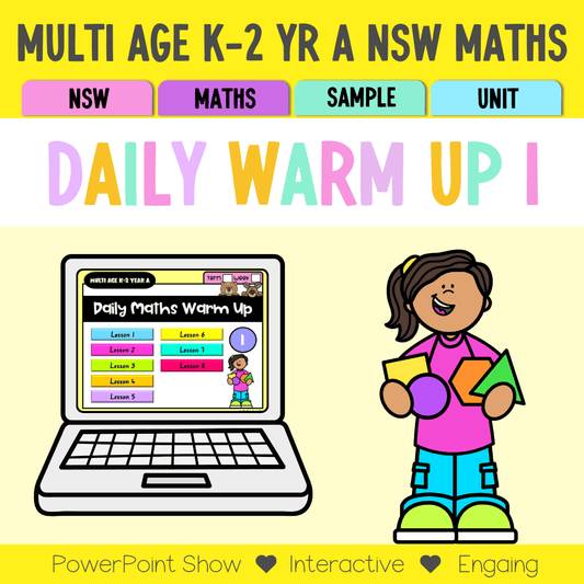 Multi Age K-2 Year A Australian | NSW Maths Daily Review | Warm-Up Unit 1 - Warm Ups | Revision