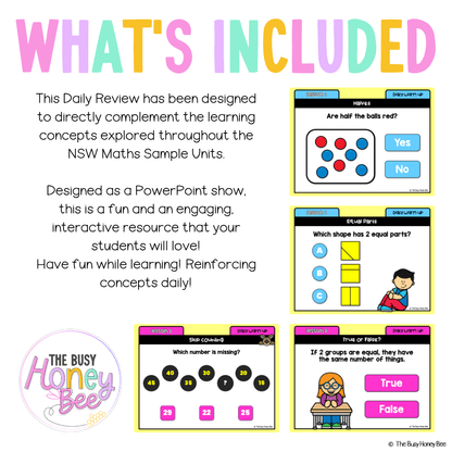Multi Age K-2 Year A Australian | NSW Maths Daily Review | Warm-Up Unit 15 - Warm Up | Revision