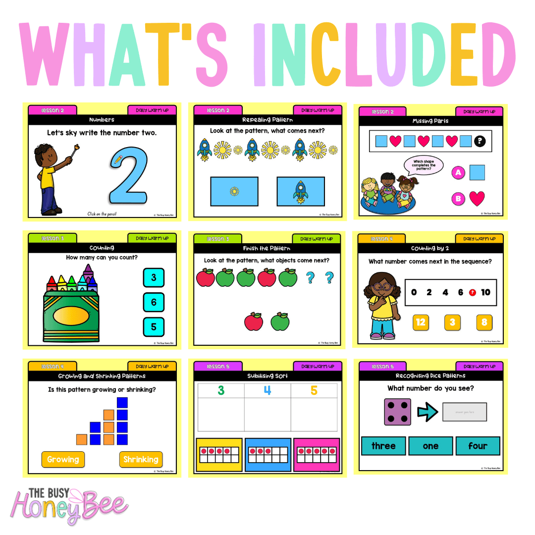 Multi Age K-2 Year A Australian | NSW Maths Daily Review | Warm-Up Unit 2 - Warm Ups | Revision