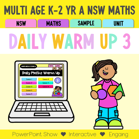 Multi Age K-2 Year A Australian | NSW Maths Daily Review | Warm-Up Unit 3 - Warm Ups | Revision