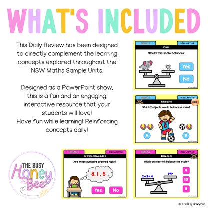 Multi Age K-2 Year A Australian | NSW Maths Daily Review | Warm-Up Unit 6 - Warm Up | Revision