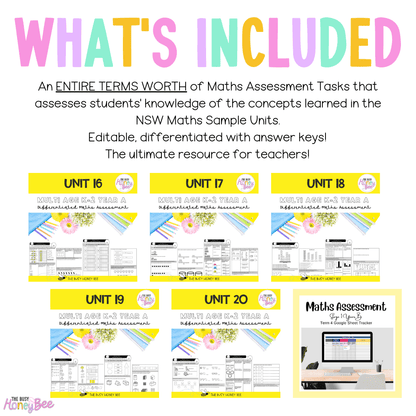 Multi Age K-2 Year A Differentiated NSW Maths Assessment Term 4 Mega Bundle - Assessment
