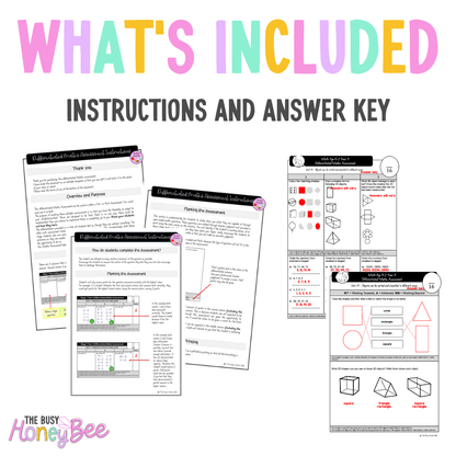 Multi Age K-2 Year A Differentiated NSW Maths Assessment Unit 19 - Assessment