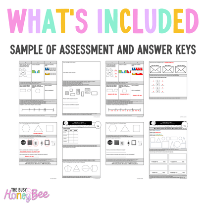 Multi Age K-2 Year A Differentiated NSW Maths Assessment Unit 5 - Assessment