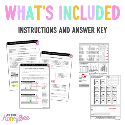 Multi Age K-2 Year A Differentiated NSW Maths Assessment Unit 7 - Assessment