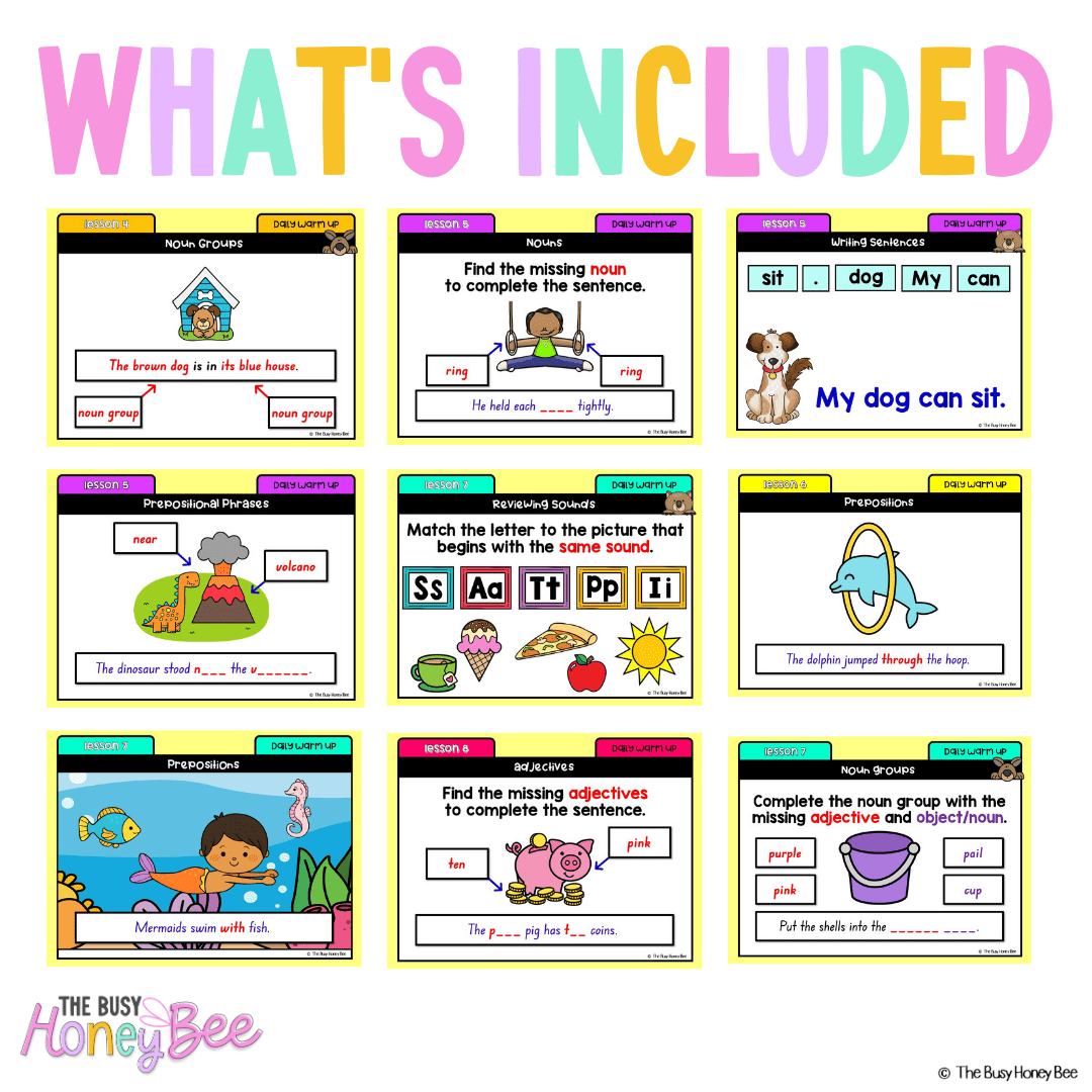Multi Age K-2 Year A English Daily Warm Up Term 1 Mega Bundle - Warm Ups | Revision