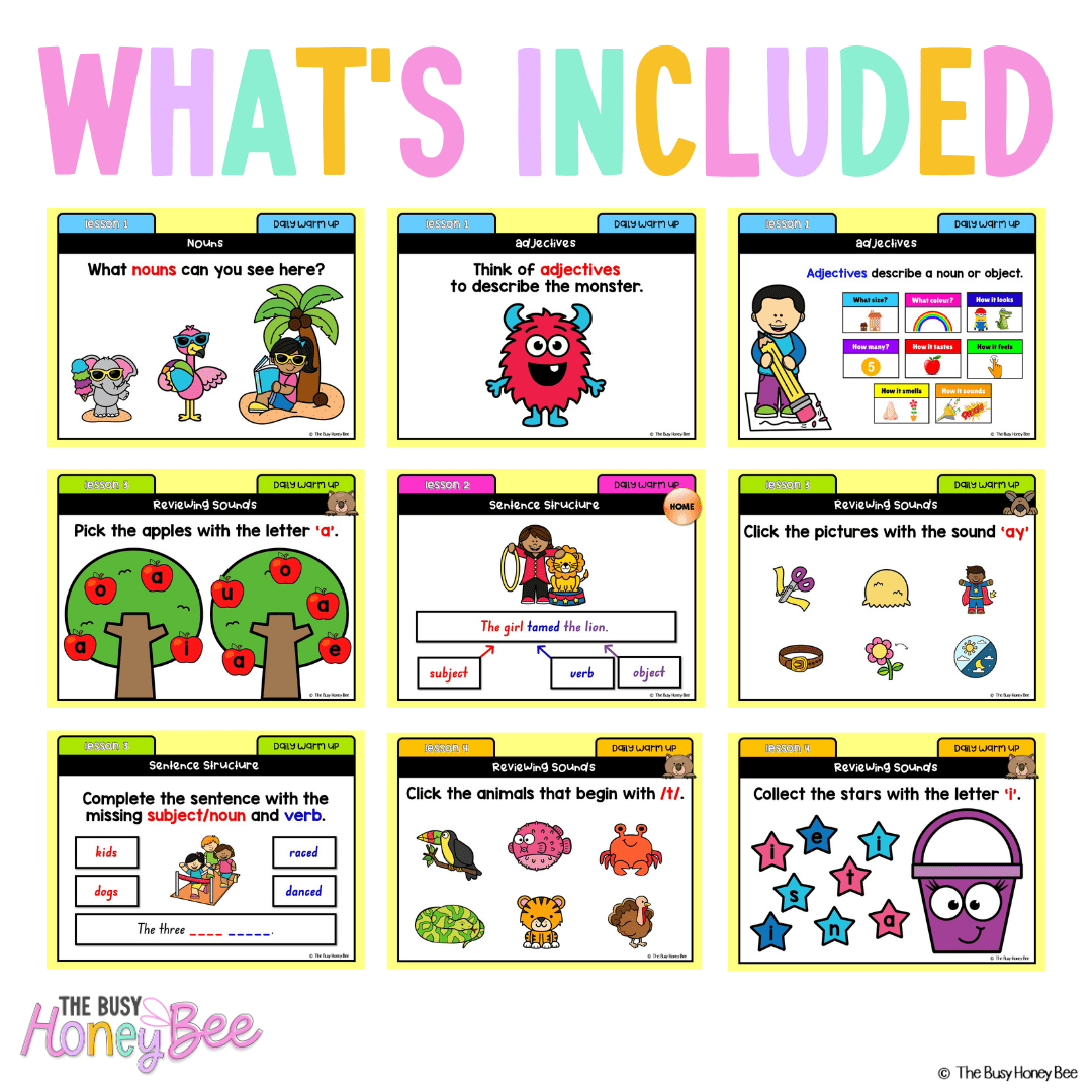 Multi Age K-2 Year A English Daily Warm Up Term 1 Mega Bundle - Warm Ups | Revision