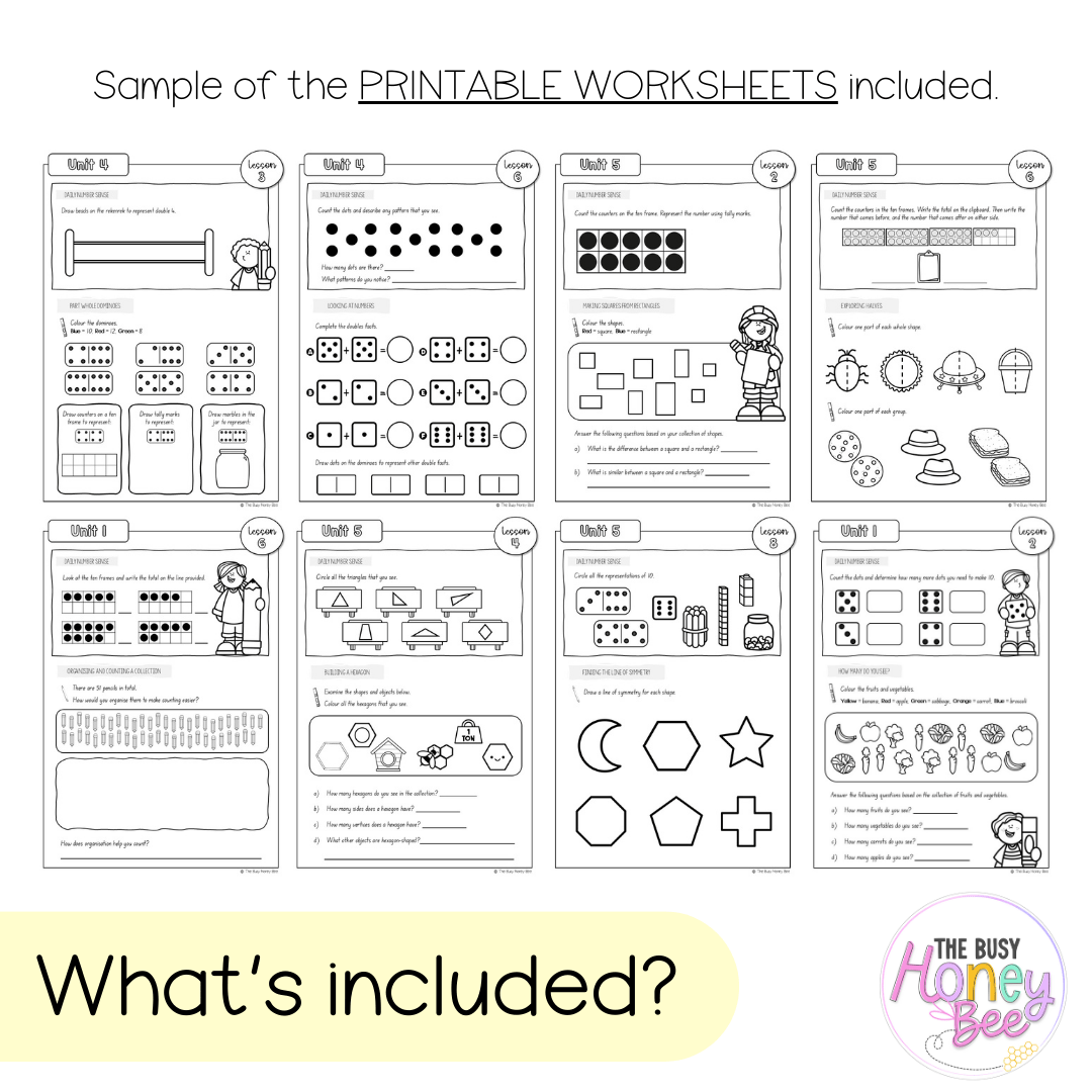 Multi Age K-2 Year A NSW Maths Workbook Term 1 - Pdf