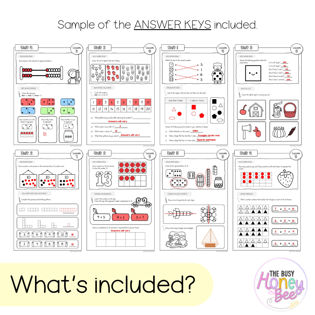 Multi Age K-2 Year A NSW Maths Workbook Term 1 - Pdf