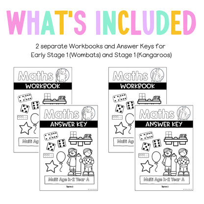 Multi Age K-2 Year A NSW Maths Workbook Term 1 - Pdf