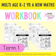 Multi Age K-2 Year A NSW Maths Workbook Term 1 - Pdf