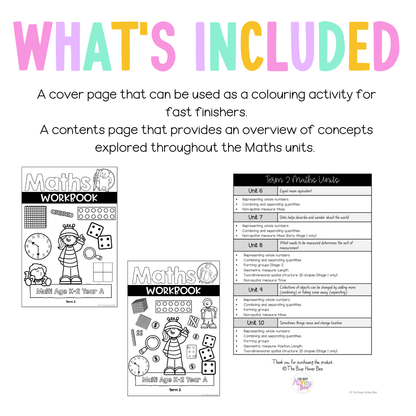 Multi Age K-2 Year A NSW Maths Workbook Term 2 - Workbook | Worksheets
