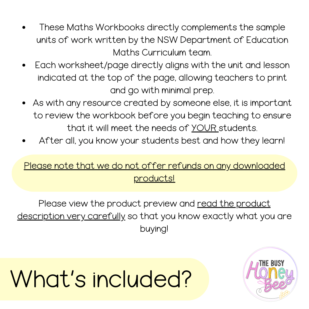 Multi Age K-2 Year A NSW Maths Workbook ULTIMATE Mega Bundle - Workbook | Worksheets