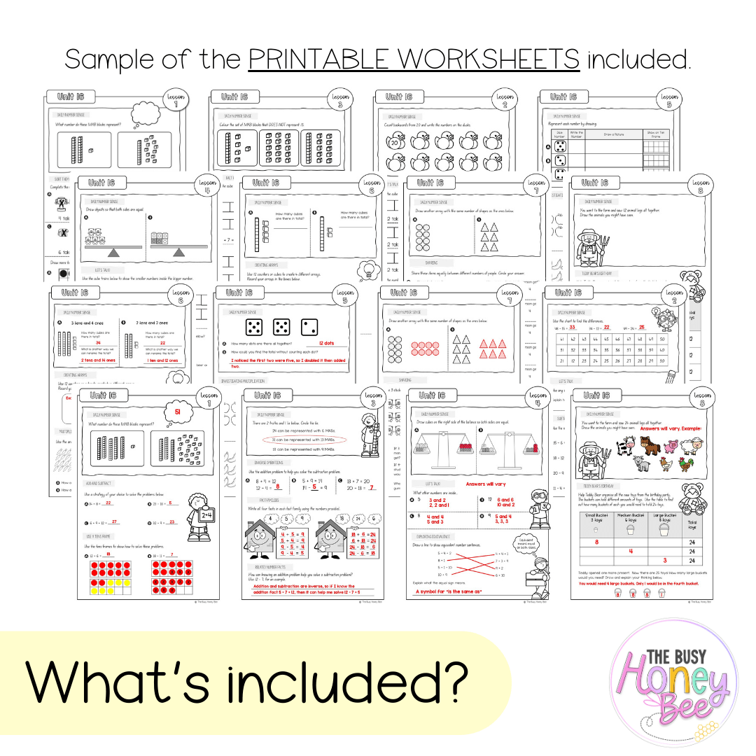 Multi Age K-2 Year A NSW Maths Worksheets Unit 16 - Workbook | Worksheets