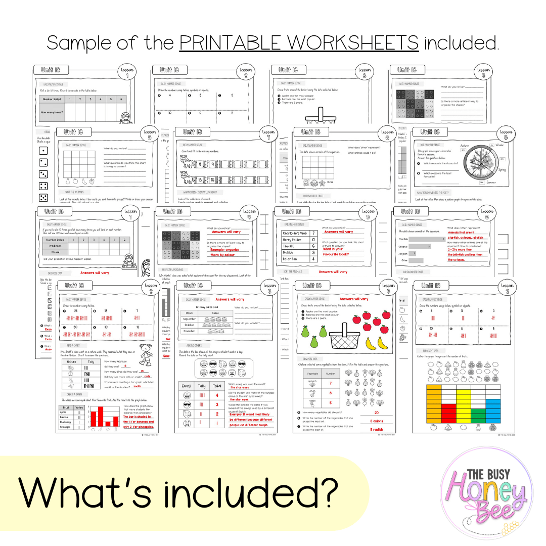 Multi Age K-2 Year A NSW Maths Worksheets Unit 18 - Workbook | Worksheets