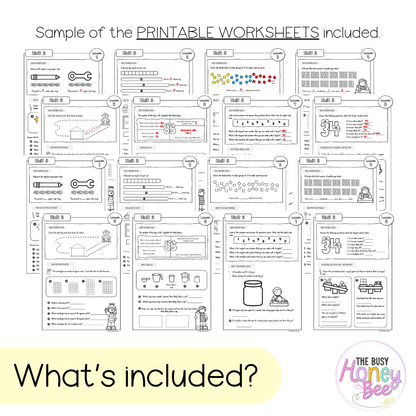 Multi Age K-2 Year A NSW Maths Worksheets Unit 3 - Workbook | Worksheets