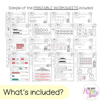 Multi Age K-2 Year A NSW Maths Worksheets Unit 8 - Workbook | Worksheets