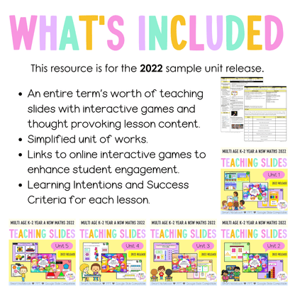 Multi Age K-2 Year A Term 1 Maths Teaching Slides Mega Bundle - Teaching Slides
