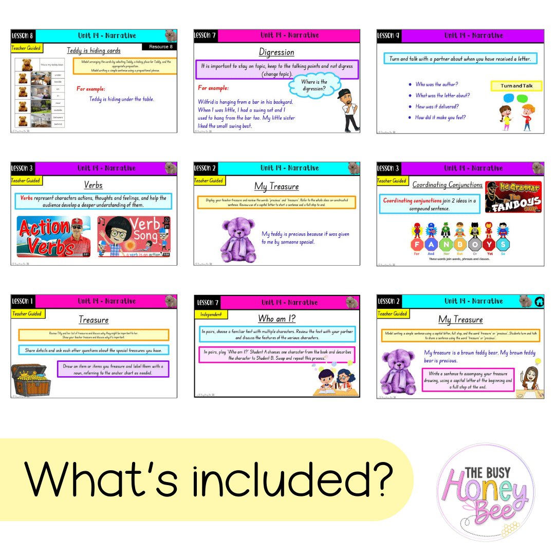 Multi Age K-2 Year A Term 3 English Teaching Slides Mega Bundle - Teaching Slides