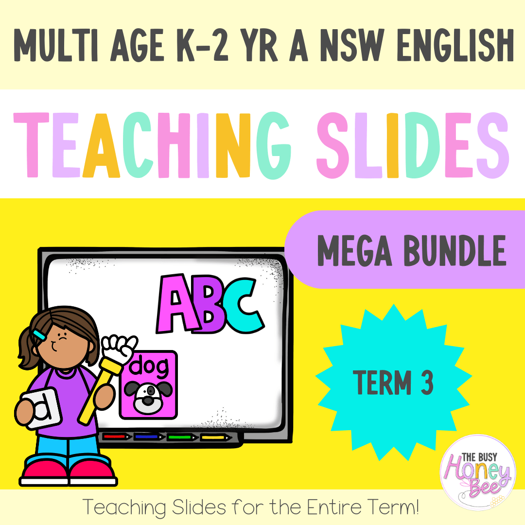 Multi Age K-2 Year A Term 3 English Teaching Slides Mega Bundle - Teaching Slides