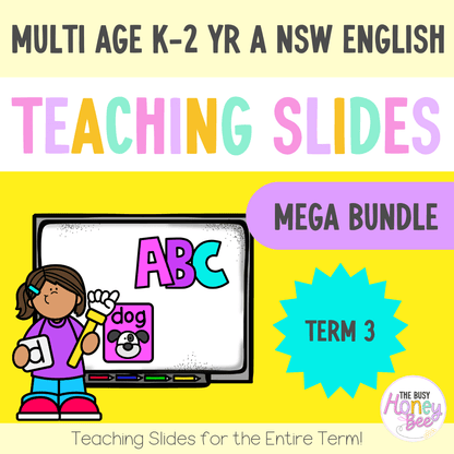 Multi Age K-2 Year A Term 3 English Teaching Slides Mega Bundle - Teaching Slides