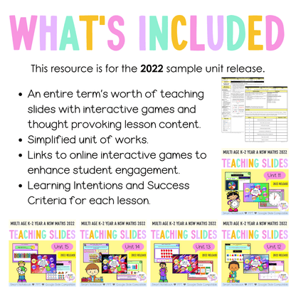 Multi Age K-2 Year A Term 3 Maths Teaching Slides Mega Bundle - Teaching Slides