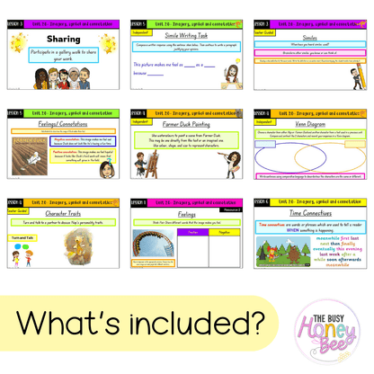 Multi Age K-2 Year A Term 4 English Teaching Slides Mega Bundle - Teaching Slides