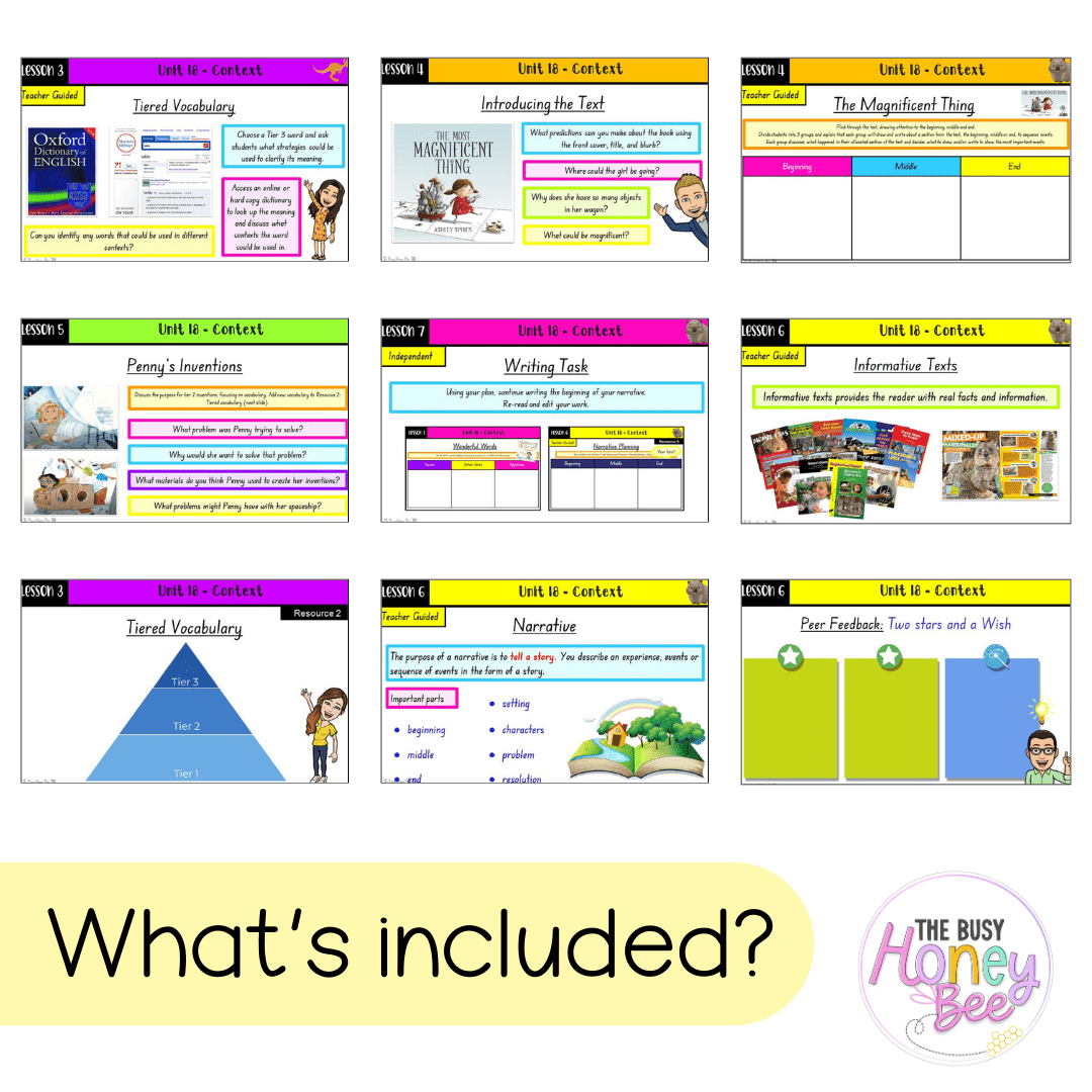 Multi Age K-2 Year A Term 4 English Teaching Slides Mega Bundle - Teaching Slides