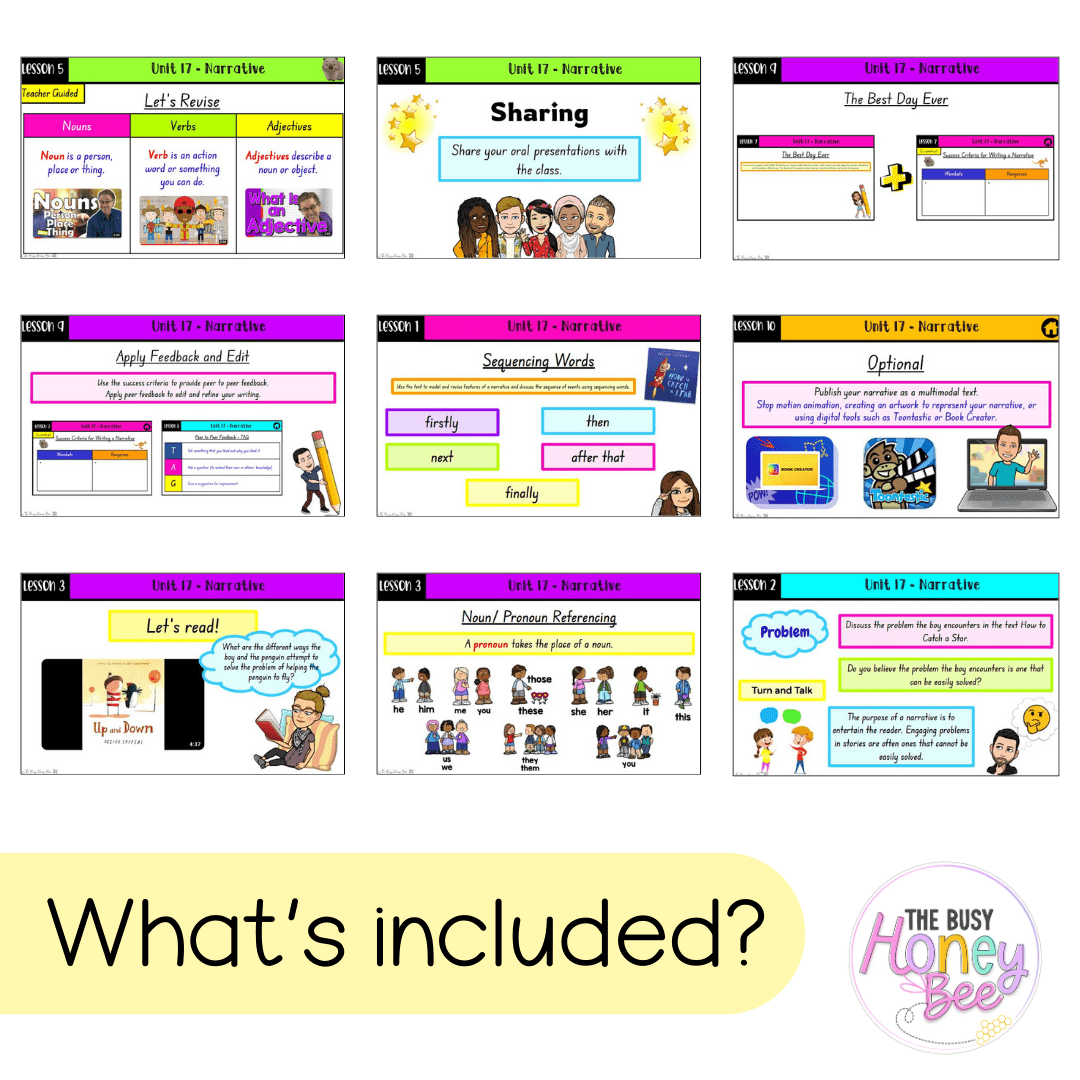 Multi Age K-2 Year A Term 4 English Teaching Slides Mega Bundle - Teaching Slides