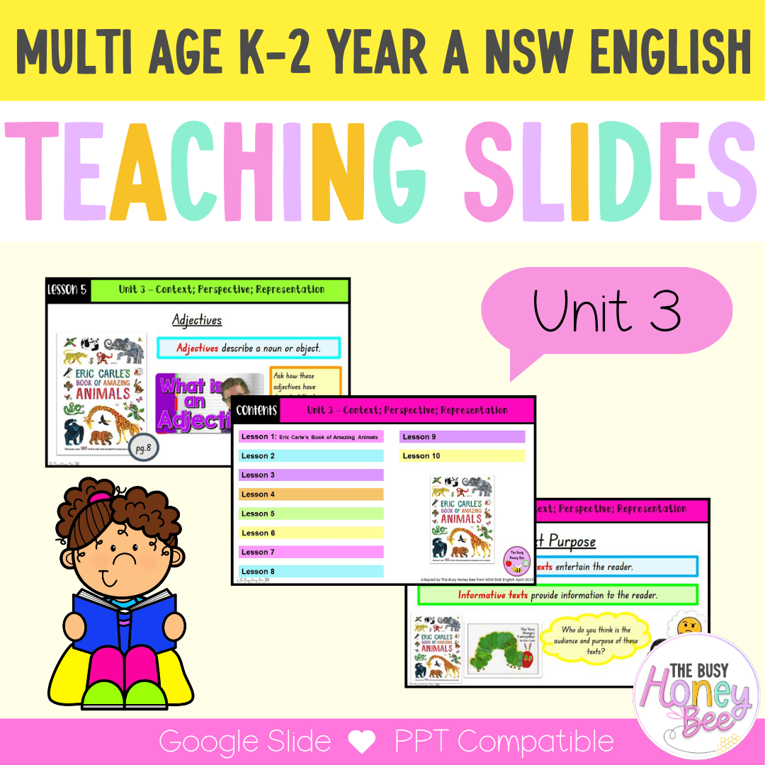 Multi Age K-2 Year A Ultimate English Teaching Slides Mega Bundle - Teaching Slides