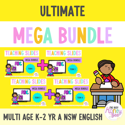 Multi Age K-2 Year A Ultimate English Teaching Slides Mega Bundle - Teaching Slides