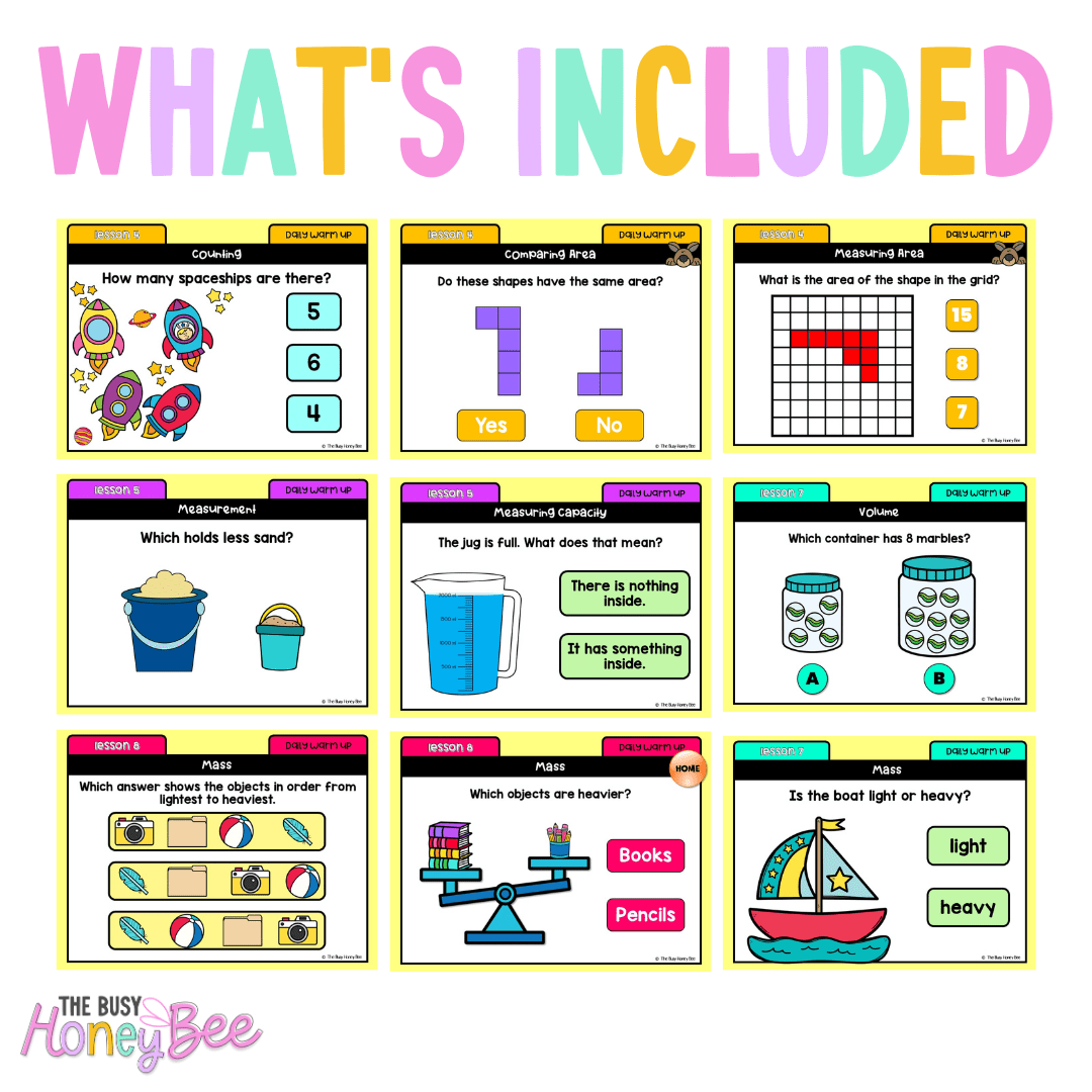 Multi Age K-2 Year A Ultimate Math Australian | NSW Math Daily Review | Warm-Up Mega Bundle - Warm Up | Revision