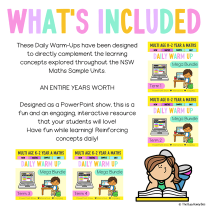 Multi Age K-2 Year A Ultimate Math Australian | NSW Math Daily Review | Warm-Up Mega Bundle - Warm Up | Revision