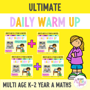 Multi Age K-2 Year A Ultimate Math Australian | NSW Math Daily Review | Warm-Up Mega Bundle - Warm Up | Revision