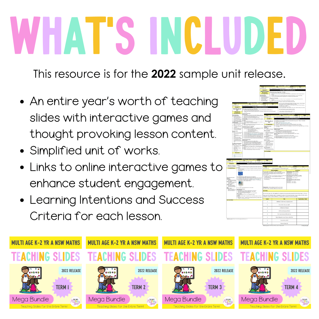 Multi Age K-2 Year A Ultimate Maths Teaching Slides Mega Bundle - Teaching Slides