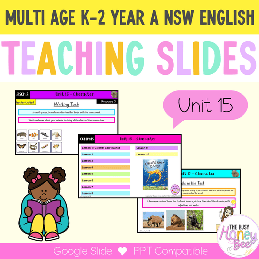 Multi Age K-2 Year A Unit 15 NSW Character English Teaching Slides - Teaching Slides