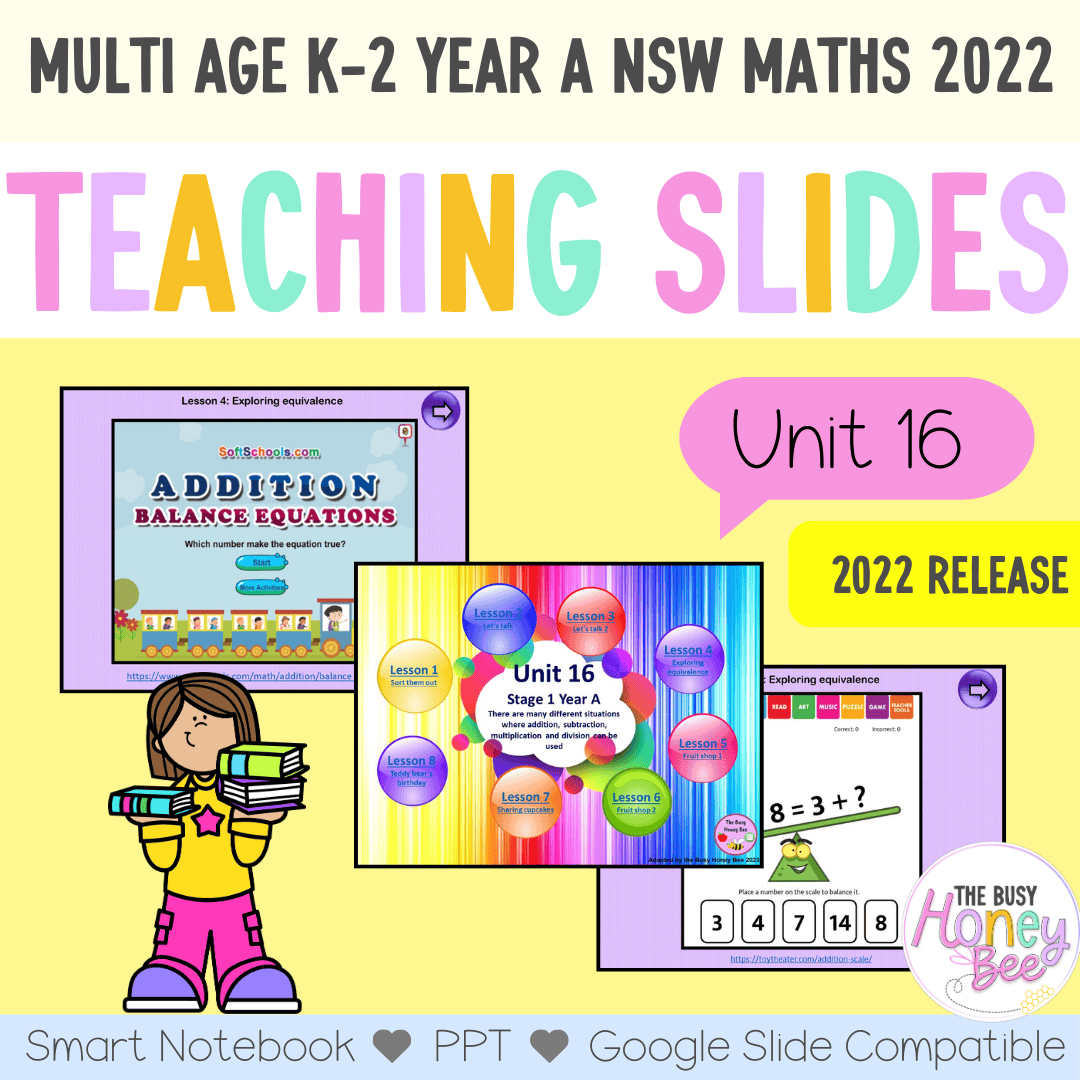 Multi Age K-2 Year A Unit 16 NSW Maths Teaching Slides 2022 - Teaching Slides