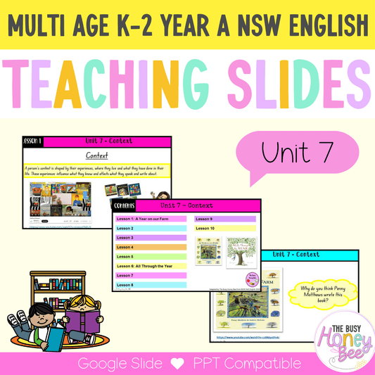 Multi Age K-2 Year A Unit 7 NSW Context English Teaching Slides - Teaching Slides