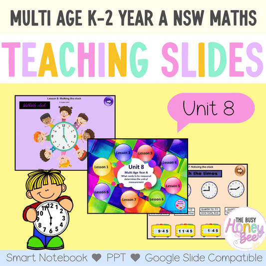 Multi Age K-2 Year A Unit 8 NSW Maths Teaching Slides - Teaching Slides