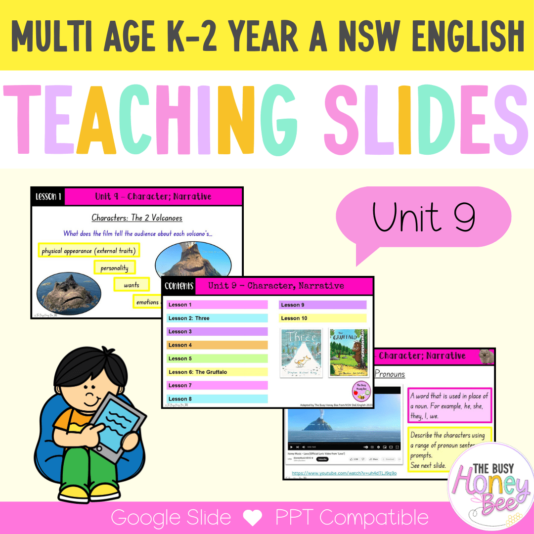 Multi-Age K-2 Year A, Unit 9 Character and Narrative English Teaching Slides - Teaching Slides