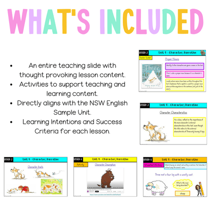 Multi-Age K-2 Year A, Unit 9 Character and Narrative English Teaching Slides - Teaching Slides