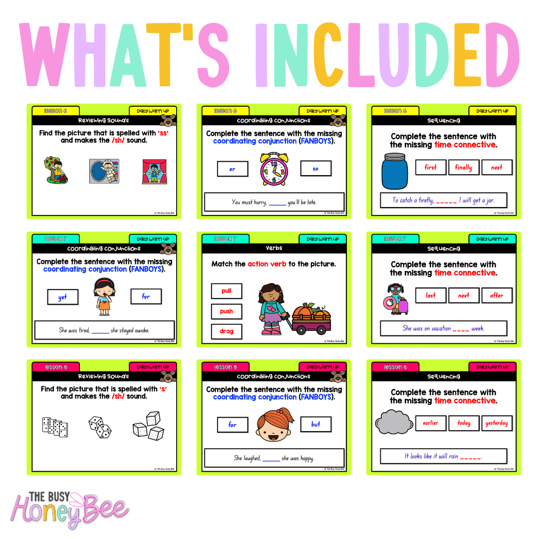 Multi Age K-2 Year B Australian | NSW English Daily Review | Warm-Up Unit 12 - Warm Up | Revision