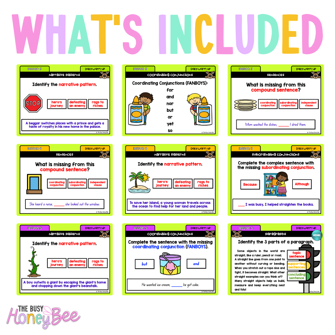 Multi Age K-2 Year B Australian | NSW English Daily Review | Warm-Up Unit 14 - Warm Up | Revision