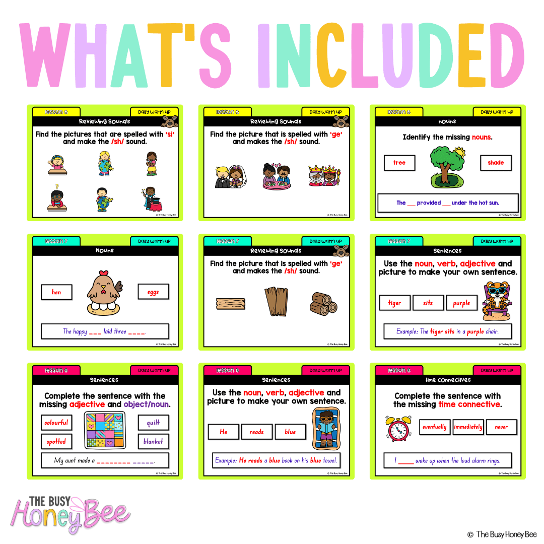 Multi Age K-2 Year B Australian | NSW English Daily Review | Warm-Up Unit 16 - Warm Up | Revision