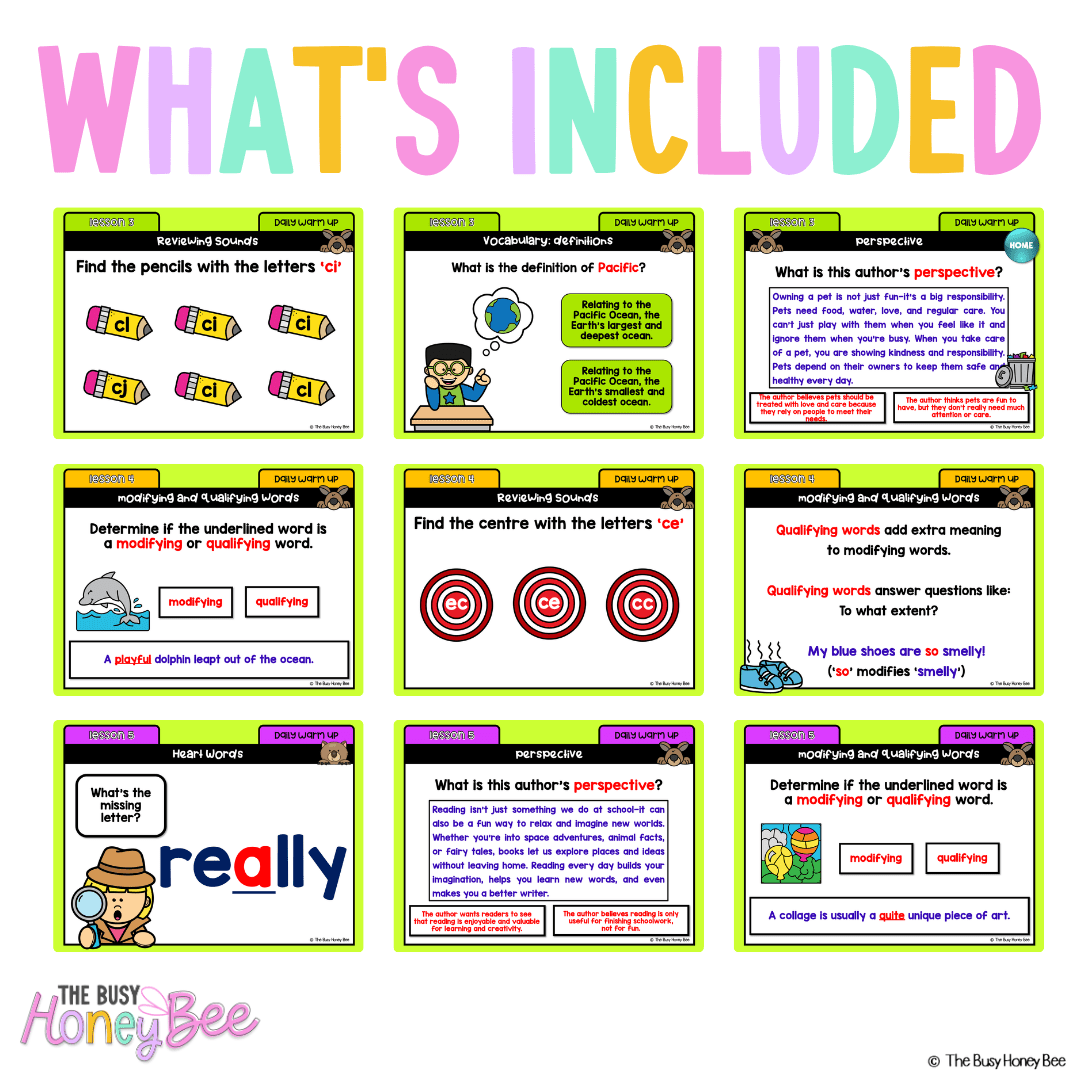 Multi Age K-2 Year B Australian | NSW English Daily Review | Warm-Up Unit 17 - Warm Up | Revision