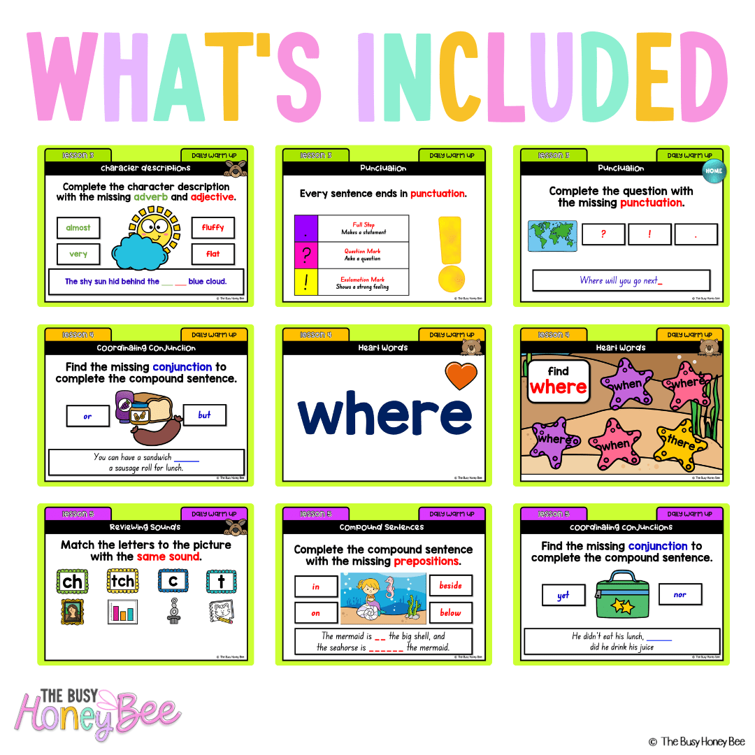 Multi Age K-2 Year B Australian | NSW English Daily Review | Warm-Up Unit 19 - Warm Up | Revision
