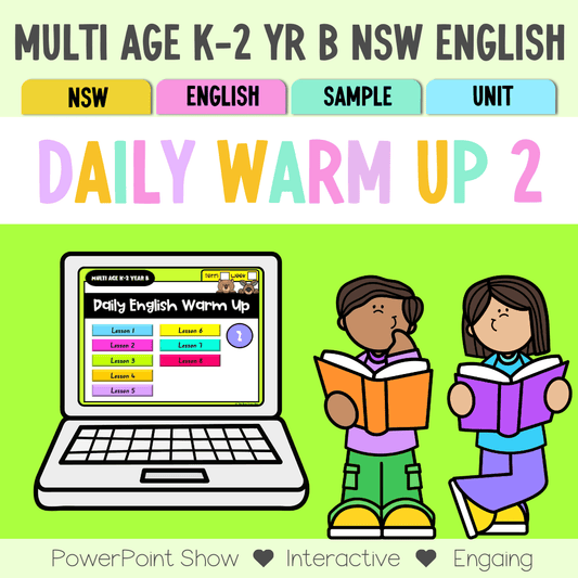 Multi Age K-2 Year B Australian | NSW English Daily Review | Warm-Up Unit 2 - Warm Ups | Revision